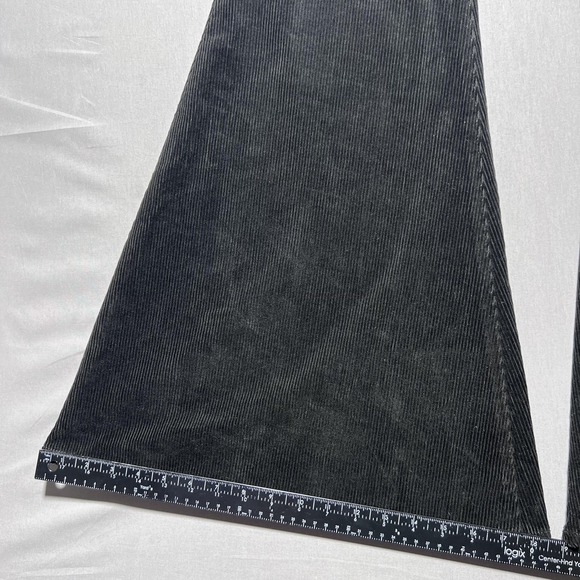 NWT Cout De La Liberte Super Flare Pants Womens 25 Black Corduroy Mid Rise - Picture 16 of 16